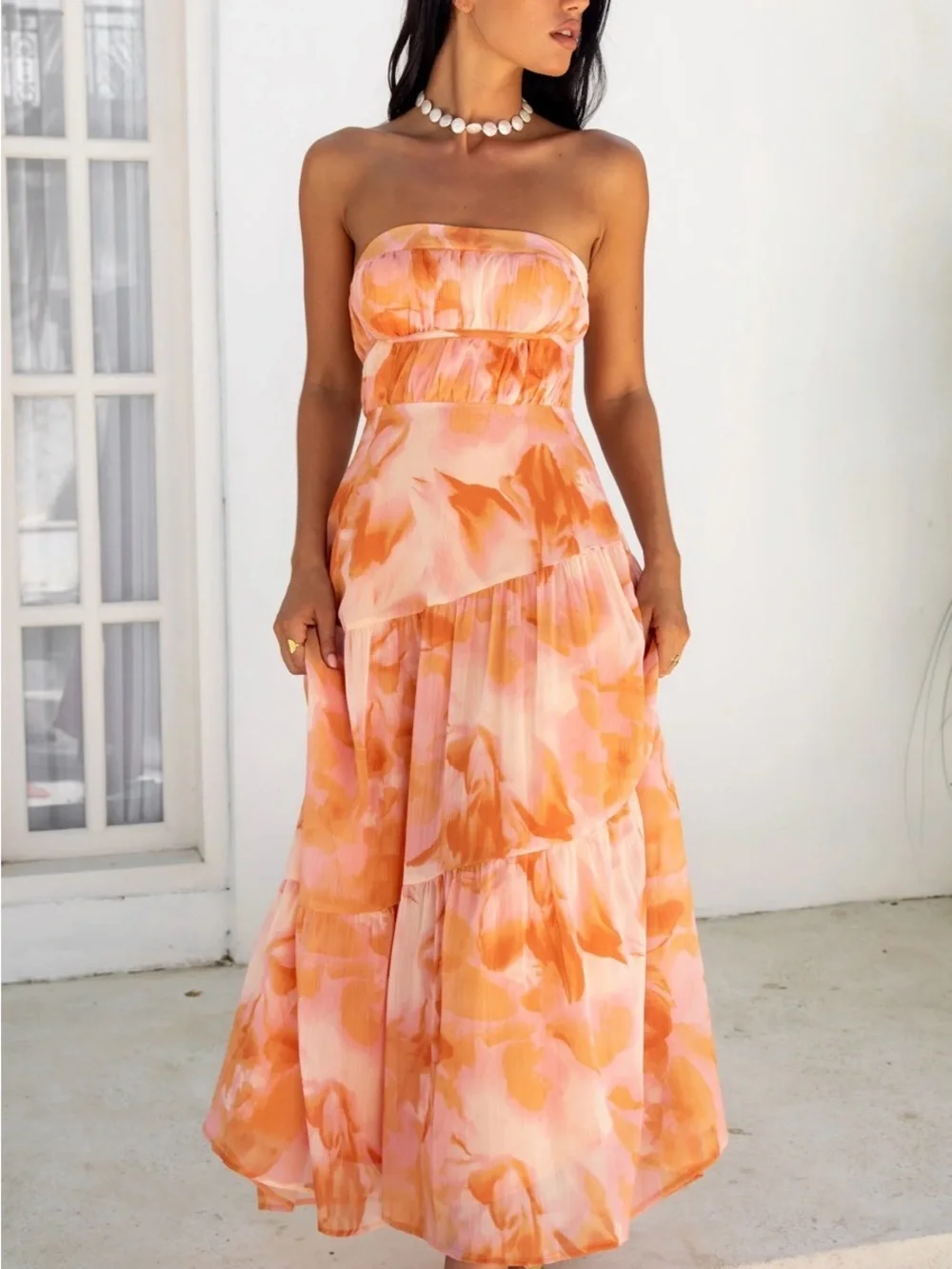Sienna Strapless Maxi Dress - Picture 1 of 5